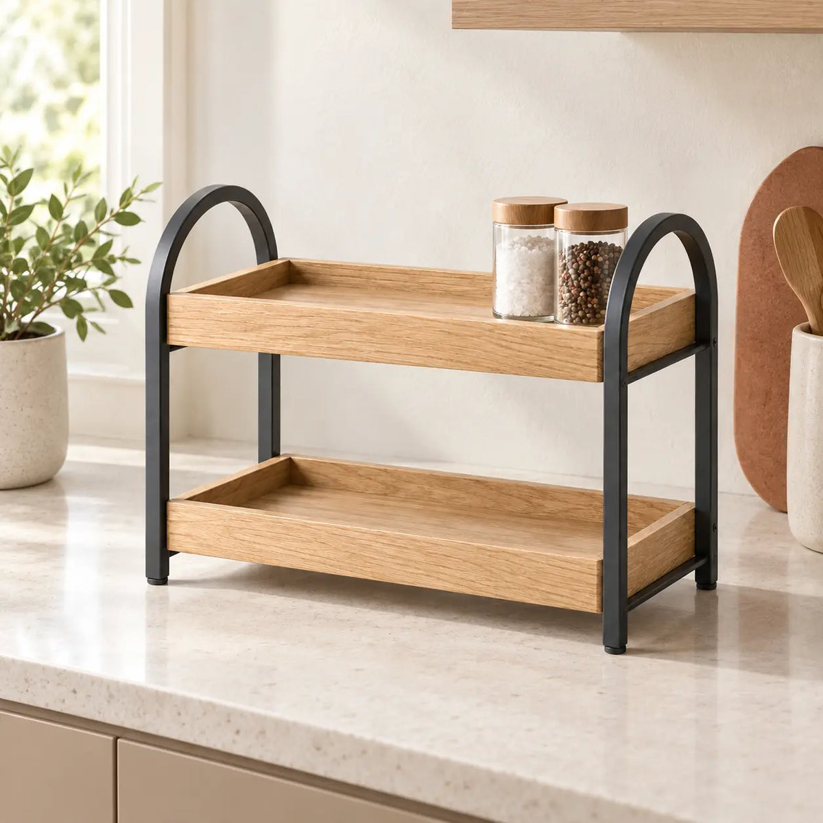 Arc Counter Organizer in a kitchen organization setting
