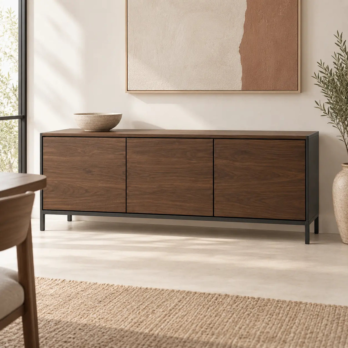 Ember Dining Sideboard in a kitchen organization setting