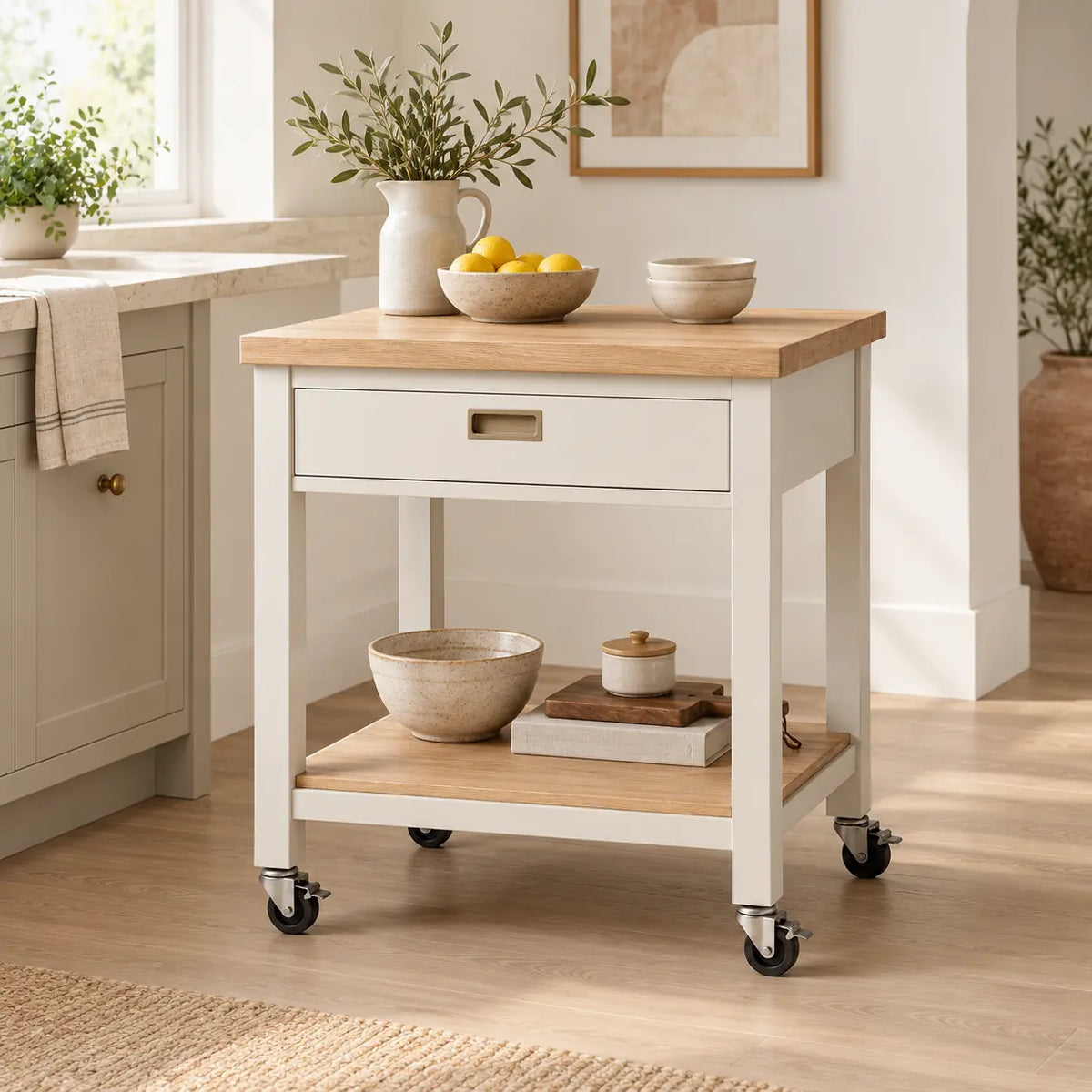 Kora Rolling Island in a kitchen organization setting